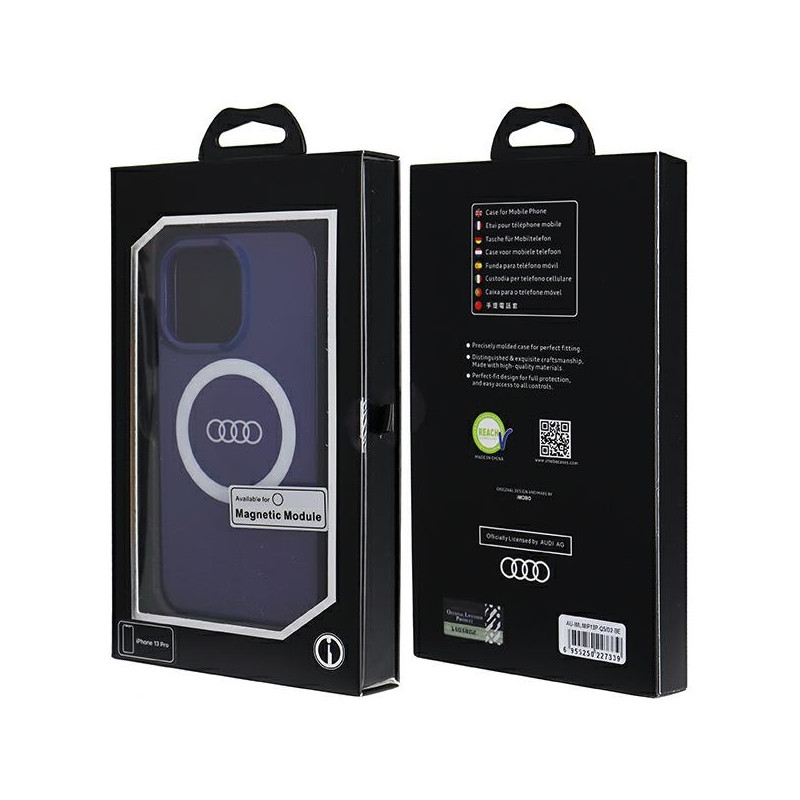 Etui Audi IML Big Logo MagSafe na iPhone 13 Pro / 13 - niebieskie