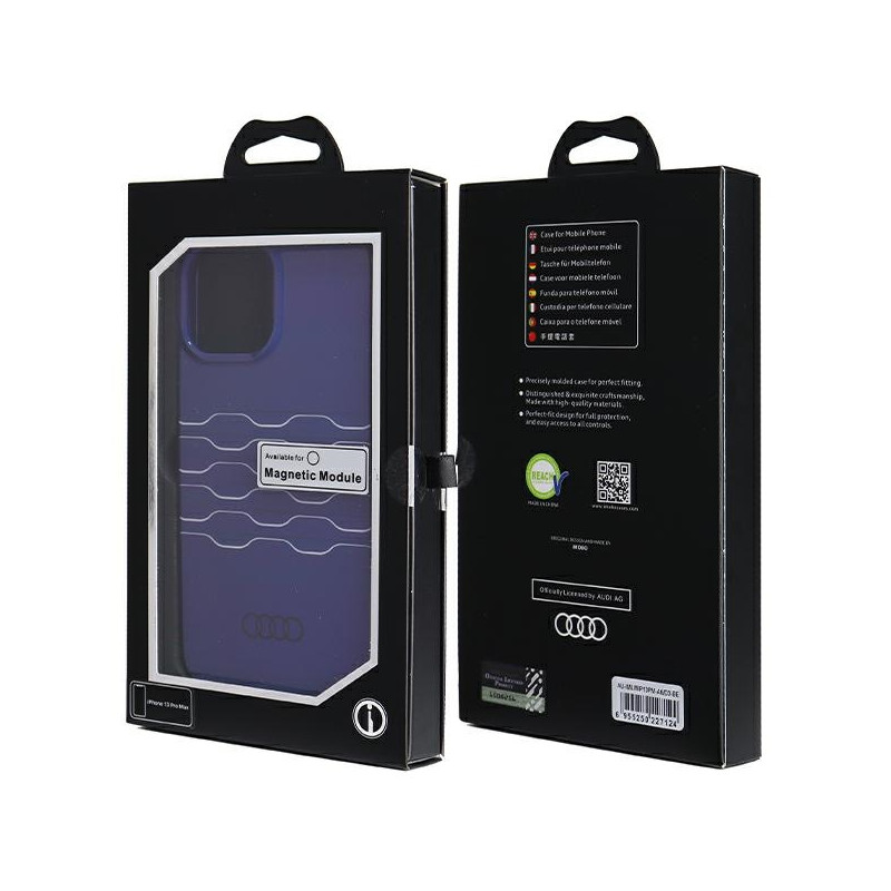 Etui Audi IML MagSafe na iPhone 13 Pro Max - niebieskie