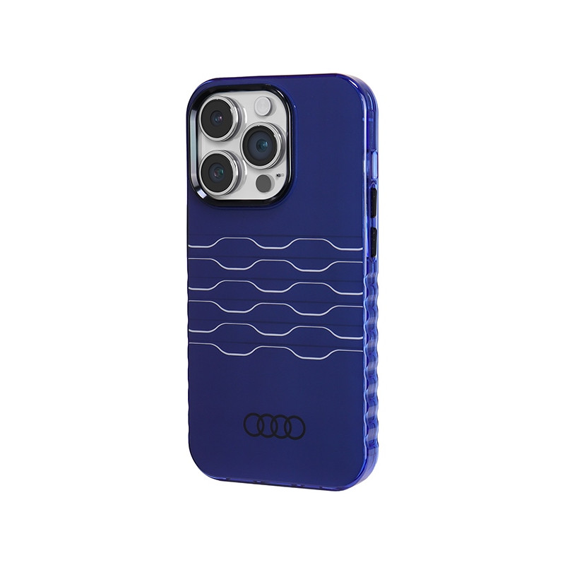 Etui Audi IML MagSafe na iPhone 14 Pro - niebieskie