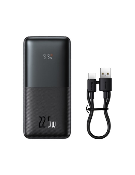 Bipow Pro maitinimo blokas 10000mAh 22,5W + USB laidas 3A 0,3m juodas