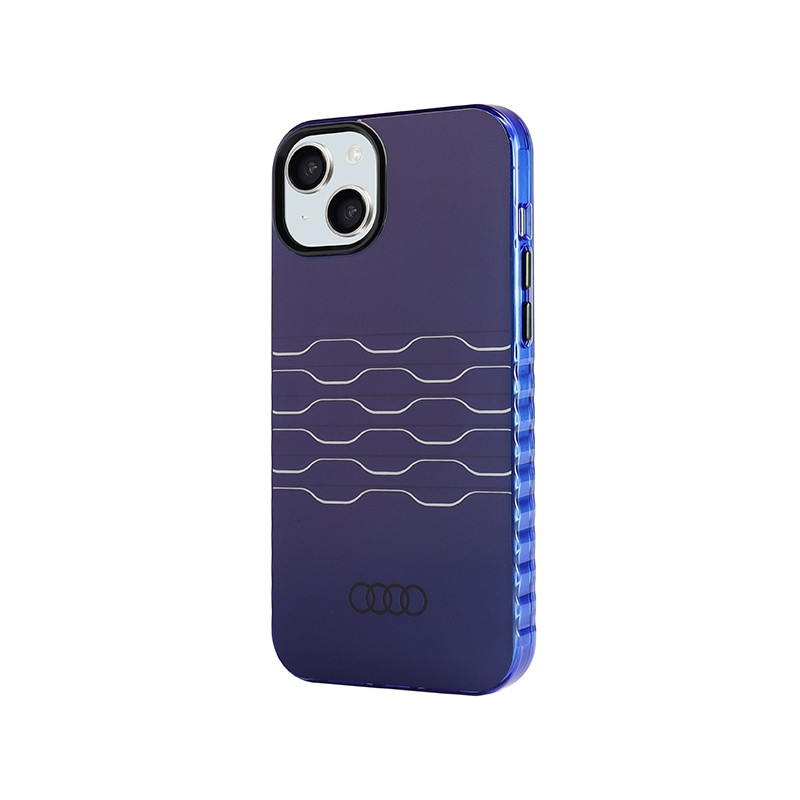 Etui Audi IML MagSafe na iPhone 15 Plus / 14 Plus - niebieskie