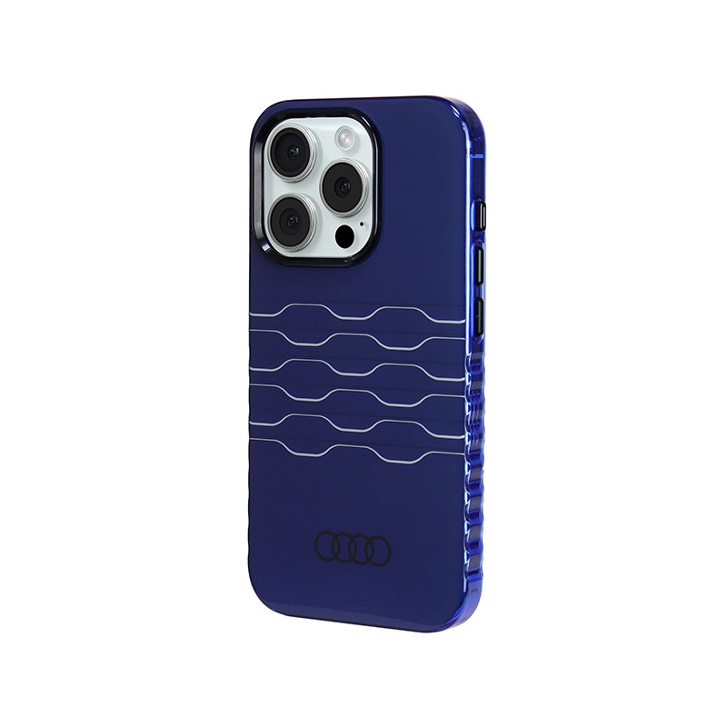 Etui Audi IML MagSafe na iPhone 15 Pro - niebieskie