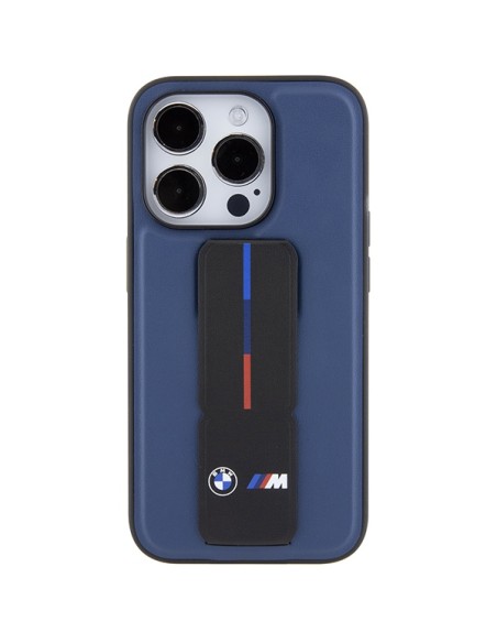 Etui BMW M Grip Stand Bicolor na iPhone 15 Pro - granatowe