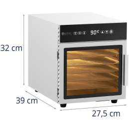 Maisto džiovintuvas grybams vaisiams daržovėms žolelėms 6 grotelės 30-90 C 500 W