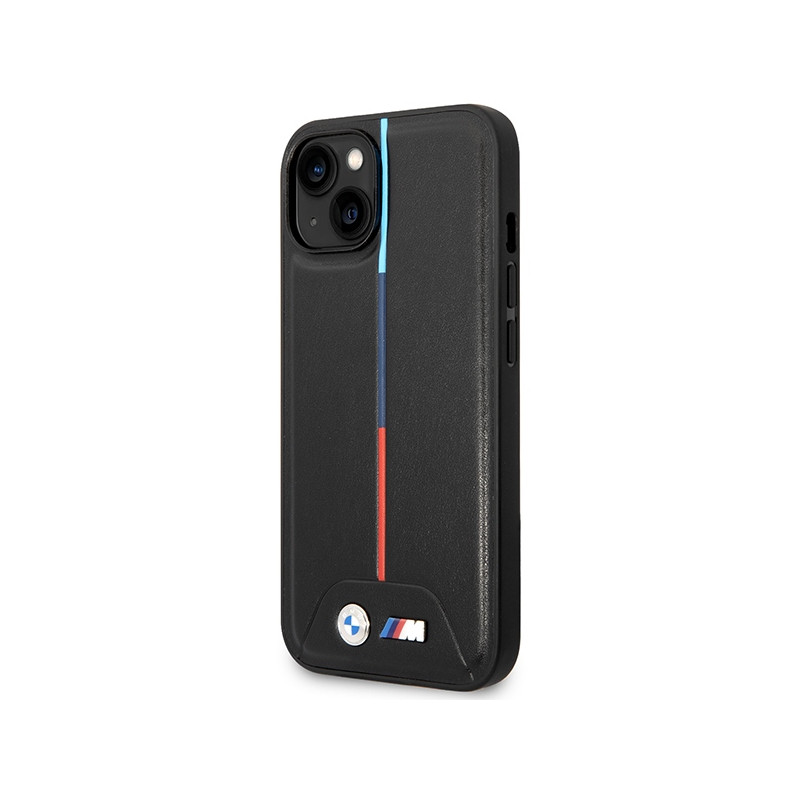Etui BMW M Quilted Tricolor na iPhone 15 / 14 / 13 - czarne
