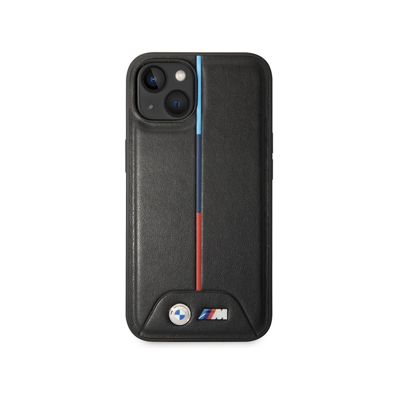 Etui BMW M Quilted Tricolor na iPhone 15 / 14 / 13 - czarne