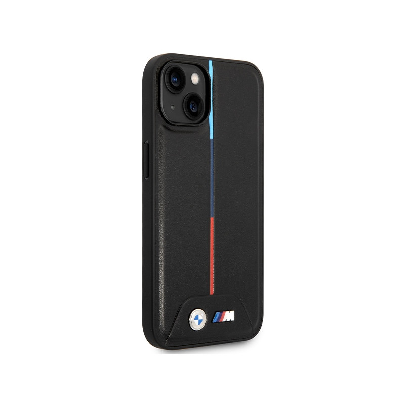 Etui BMW M Quilted Tricolor na iPhone 15 / 14 / 13 - czarne