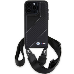 Etui BMW M Edition Carbon Stripe & Strap na iPhone 15 Pro Max - czarne