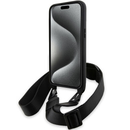Etui BMW M Edition Carbon Stripe & Strap na iPhone 15 Pro Max - czarne