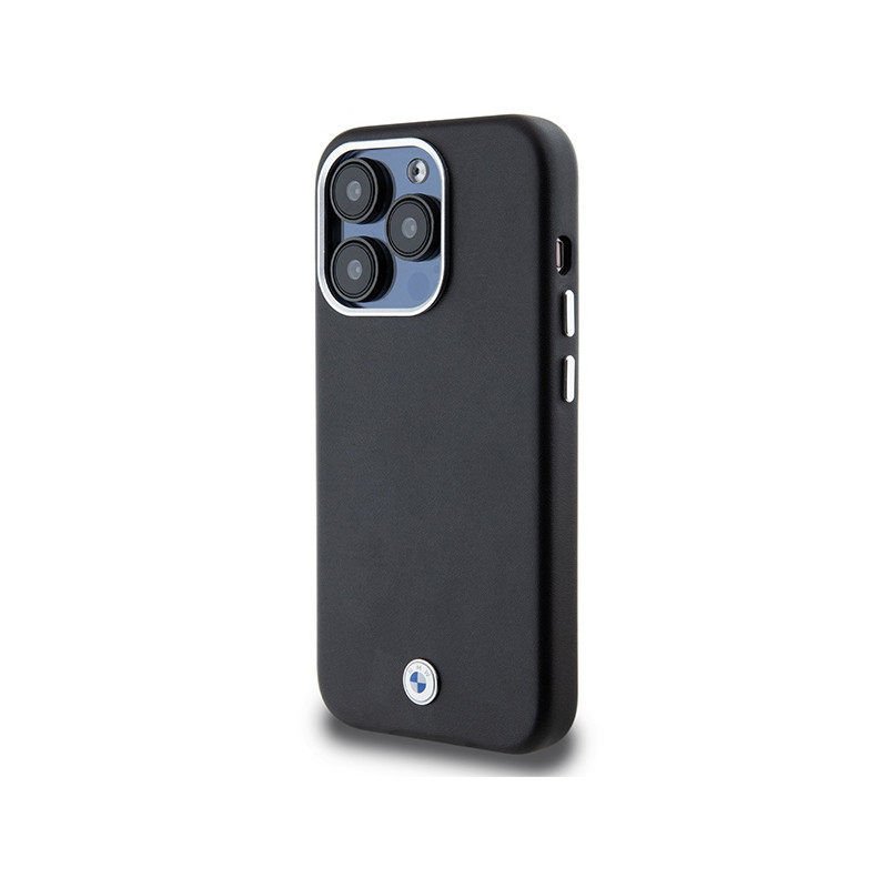 Etui BMW Signature Wrapped Metal MagSafe na iPhone 14 Pro - czarne