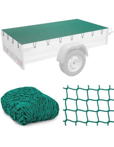 Krovinio tvirtinimo tinklas priekabai 4 x 3 m žalias Krovinio tvirtinimo tinklas priekabai 4 x 3 m žalias