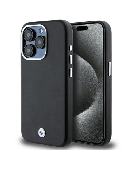 Etui BMW Signature Wrapped Metal MagSafe na iPhone 15 Pro - czarne Etui BMW Signature Wrapped Metal MagSafe na iPhone 15 Pro - czarne