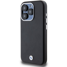 Etui BMW Signature Wrapped Metal MagSafe na iPhone 15 Pro - czarne