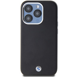 Etui BMW Signature Wrapped Metal MagSafe na iPhone 15 Pro - czarne