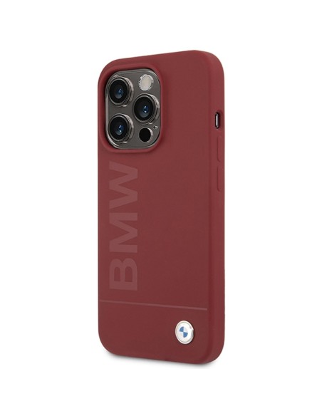 Etui BMW Silicone Big Logo MagSafe na iPhone 15 Pro - czerwone Etui BMW Silicone Big Logo MagSafe na iPhone 15 Pro - czerwone