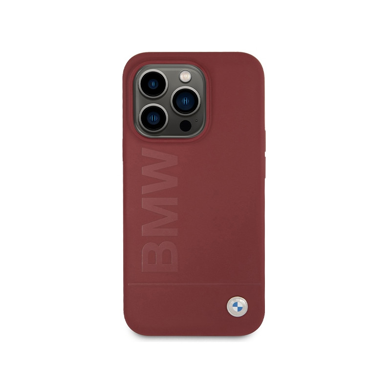 Etui BMW Silicone Big Logo MagSafe na iPhone 15 Pro - czerwone
