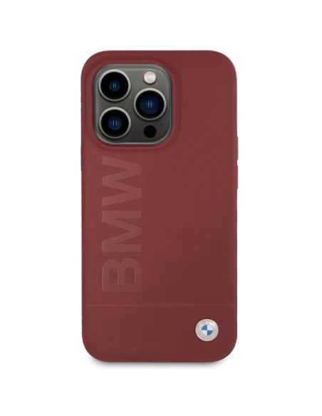 Etui BMW Silicone Big Logo MagSafe na iPhone 15 Pro - czerwone Etui BMW Silicone Big Logo MagSafe na iPhone 15 Pro - czerwone
