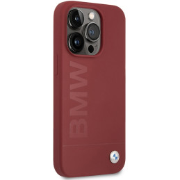 Etui BMW Silicone Big Logo MagSafe na iPhone 15 Pro - czerwone