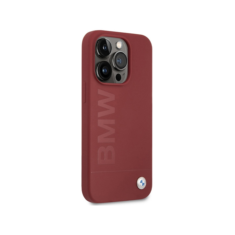 Etui BMW Silicone Big Logo MagSafe na iPhone 15 Pro - czerwone