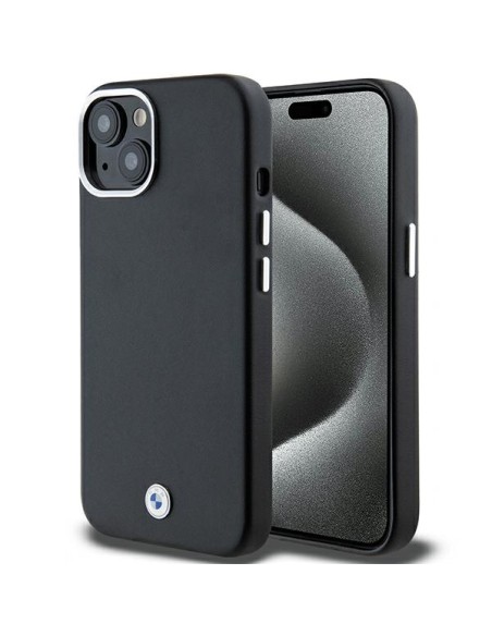 Etui BMW Signature Wrapped Metal MagSafe na iPhone 15 Plus / 14 Plus - czarne Etui BMW Signature Wrapped Metal MagSafe na iPhone 15 Plus / 14 Plus - czarne
