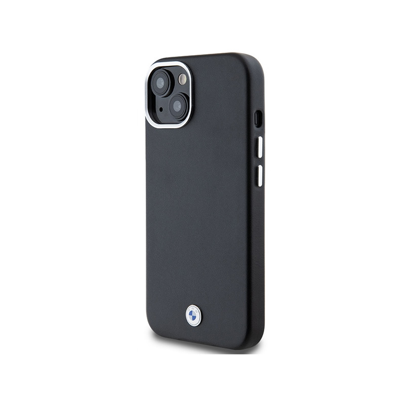 Etui BMW Signature Wrapped Metal MagSafe na iPhone 15 Plus / 14 Plus - czarne