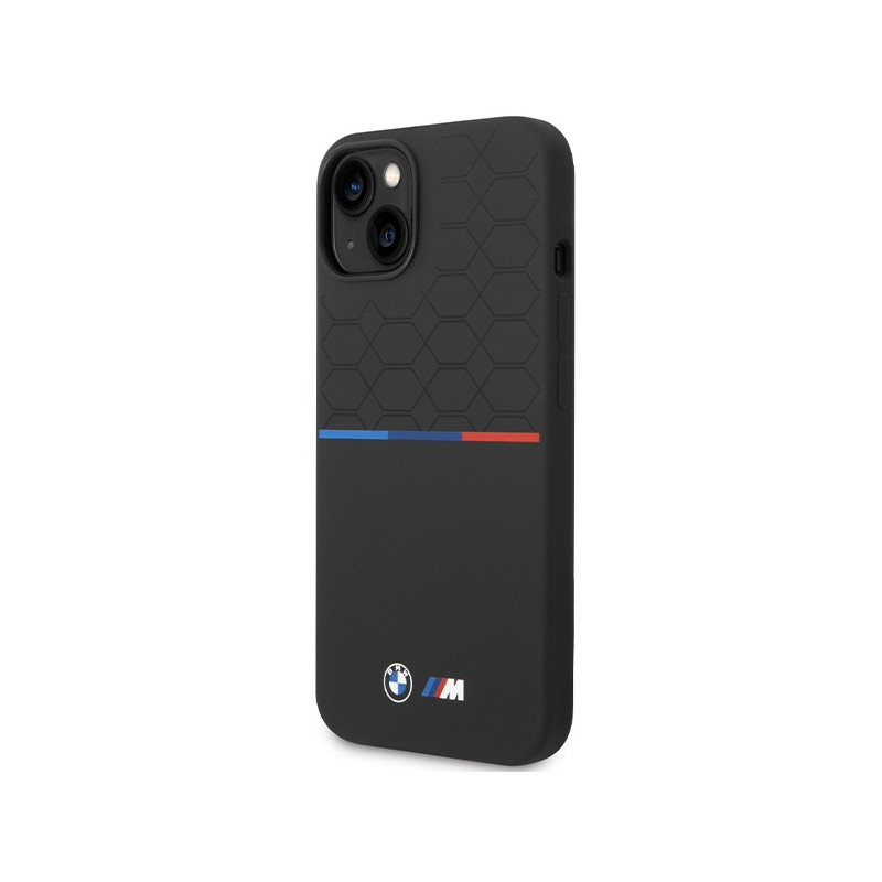 Etui BMW M Silicone Pattern MagSafe na iPhone 15 / 14 / 13 - czarne