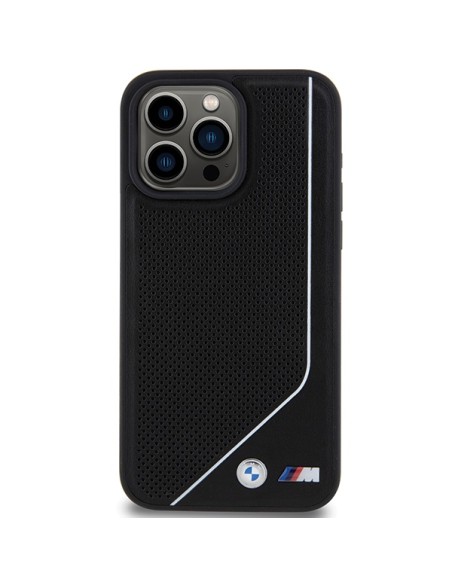 Etui BMW Perforated Twisted Line MagSafe na iPhone 15 Pro Max - czarne