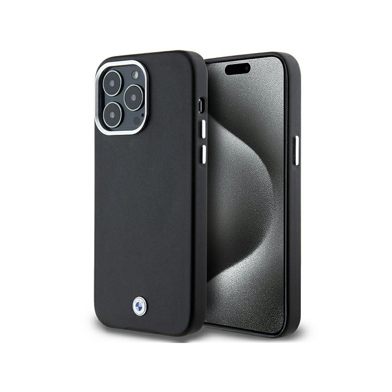 Etui BMW Signature Wrapped Metal MagSafe na iPhone 15 Pro Max - czarne Etui BMW Signature Wrapped Metal MagSafe na iPhone 15 Pro Max - czarne