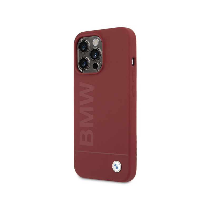 Etui BMW Silicone Big Logo MagSafe na iPhone 15 Pro Max - czerwone