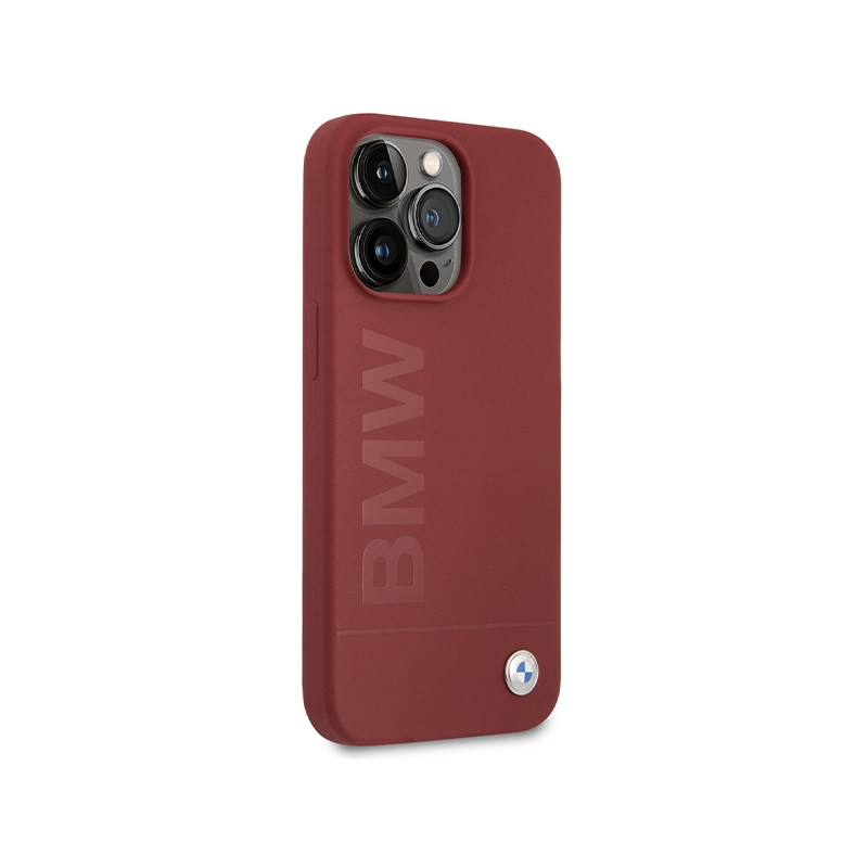 Etui BMW Silicone Big Logo MagSafe na iPhone 15 Pro Max - czerwone