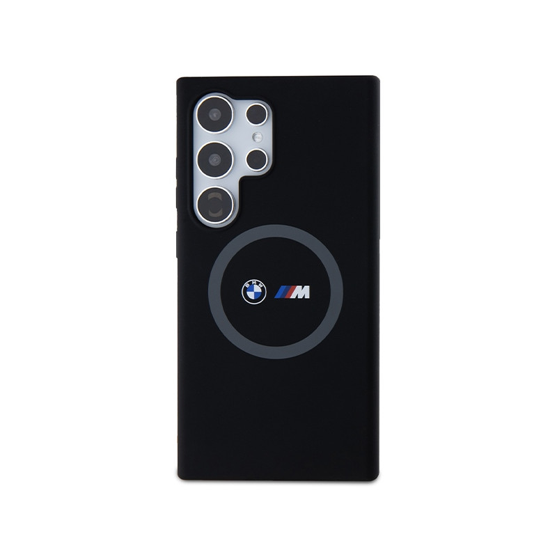 Etui BMW M Silicone Printed Ring MagSafe na Samsung Galaxy S24 Ultra - czarne