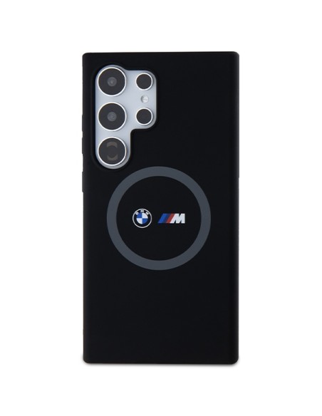 Etui BMW M Silicone Printed Ring MagSafe na Samsung Galaxy S24 Ultra - czarne Etui BMW M Silicone Printed Ring MagSafe na Samsung Galaxy S24 Ultra - czarne