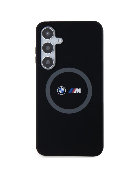 Etui BMW M Silicone Printed Ring MagSafe na Samsung Galaxy S24+ - czarne Etui BMW M Silicone Printed Ring MagSafe na Samsung Galaxy S24+ - czarne