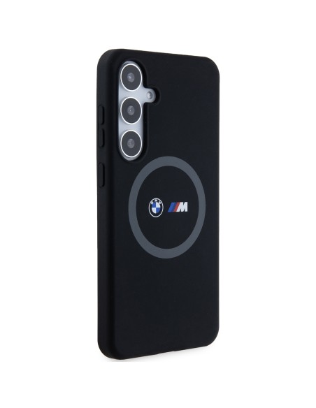 Etui BMW M Silicone Printed Ring MagSafe na Samsung Galaxy S24+ - czarne Etui BMW M Silicone Printed Ring MagSafe na Samsung Galaxy S24+ - czarne
