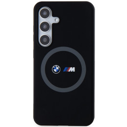 Etui BMW M Silicone Printed Ring MagSafe na Samsung Galaxy S24 - czarne