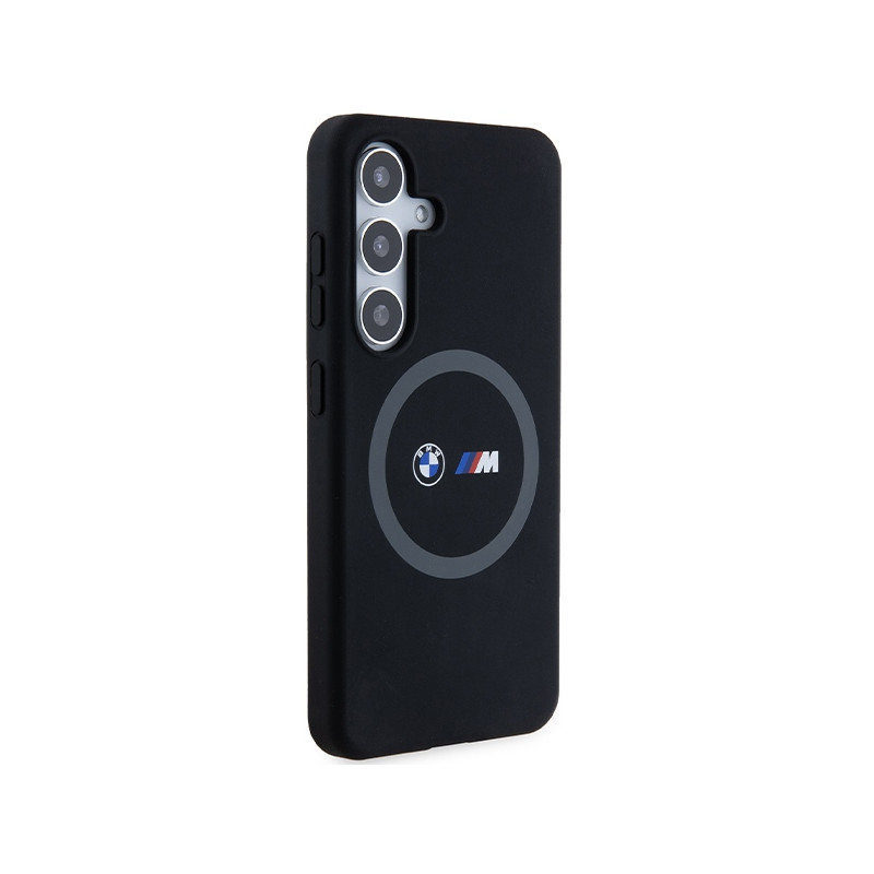 Etui BMW M Silicone Printed Ring MagSafe na Samsung Galaxy S24 - czarne