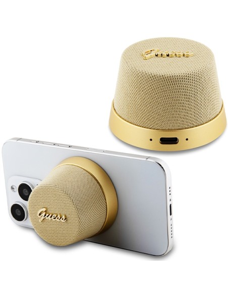 Głośnik Bluetooth Guess Magnetic Script Metal - złoty Głośnik Bluetooth Guess Magnetic Script Metal - złoty