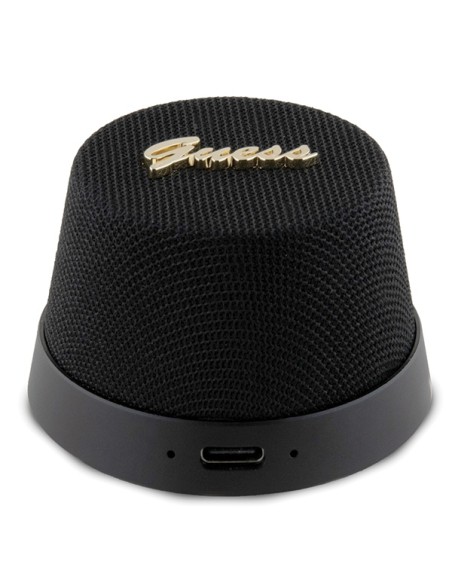 Głośnik Bluetooth Guess Magnetic Script Metal - czarny Głośnik Bluetooth Guess Magnetic Script Metal - czarny