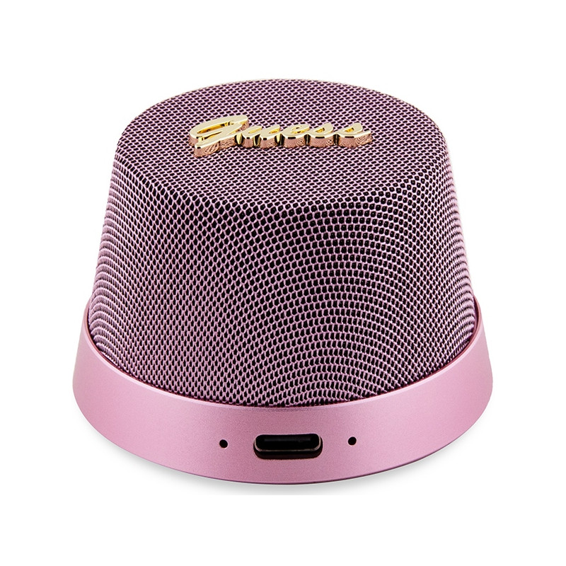 Głośnik Bluetooth Guess Magnetic Script Metal - różowy