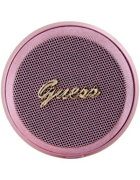 Głośnik Bluetooth Guess Magnetic Script Metal - różowy Głośnik Bluetooth Guess Magnetic Script Metal - różowy