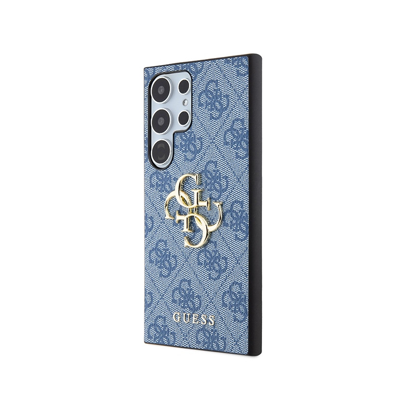 Etui Guess 4G Big Metal Logo na Samsung Galaxy S24 Ultra - niebieskie