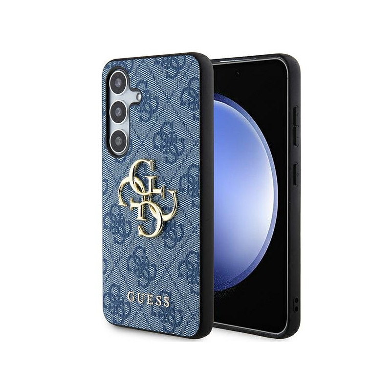 Etui Guess 4G Big Metal Logo na Samsung Galaxy S24+ - niebieskie