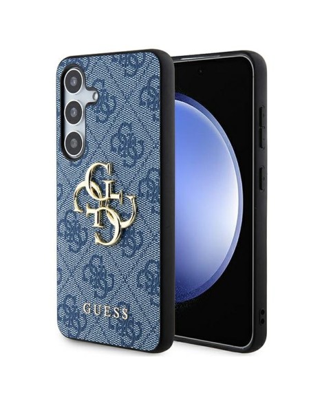 Etui Guess 4G Big Metal Logo na Samsung Galaxy S24+ - niebieskie
