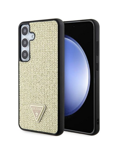 Etui Guess Rhinestone Triangle na Samsung Galaxy S24+ - złote