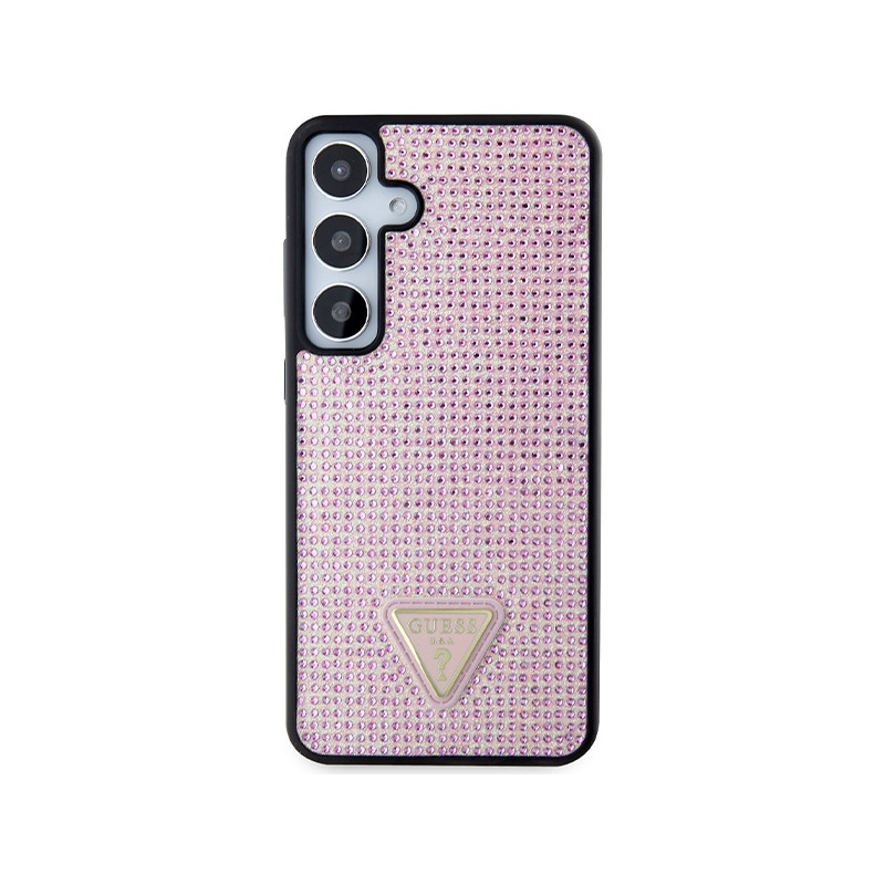 Etui Guess Rhinestone Triangle na Samsung Galaxy S24+ - różowe