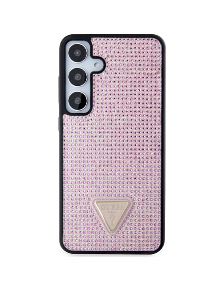 Etui Guess Rhinestone Triangle na Samsung Galaxy S24+ - różowe