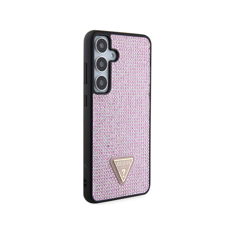 Etui Guess Rhinestone Triangle na Samsung Galaxy S24+ - różowe