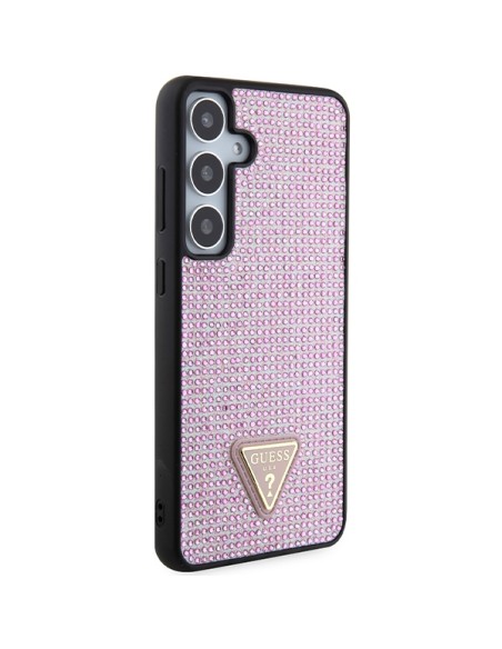 Etui Guess Rhinestone Triangle na Samsung Galaxy S24+ - różowe