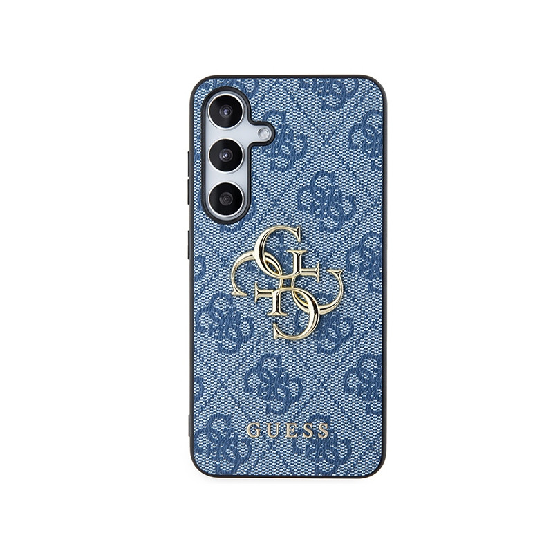 Etui Guess 4G Big Metal Logo na Samsung Galaxy S24 - niebieskie