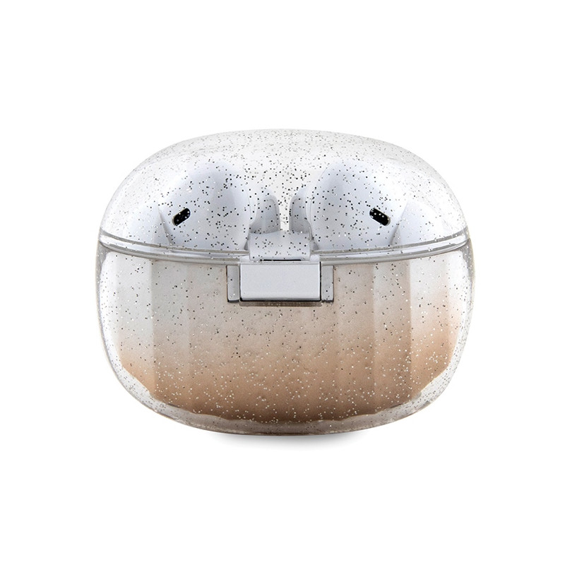 Słuchawki Bluetooth TWS Guess Glitter Gradient ze stacją dokującą - złote
